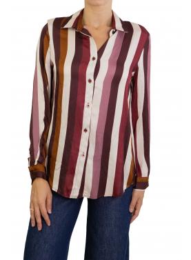Camicia a righe multicolor 